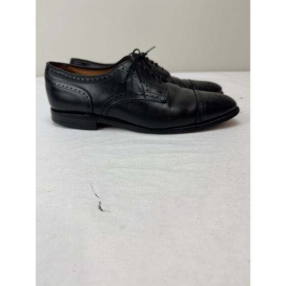 Allen Edmonds Sanford Cap Toe Oxford Brogues Black Leather Dress Shoes 10.5 B US - Picture 2 of 14